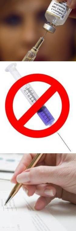 Отказ от всех прививок в поликлинику образец